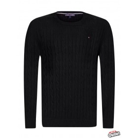 Men's Tommy Hilfiger (MW0MW13382) Black Cable Knit Sweater
