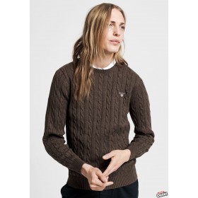 GANT cable knit sweater Brown Melange (8050501-281)