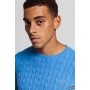 GANT cable knit sweater Ocean Blue Melange (8050501-484) 8050501-484 GANT Pullovers for Men
