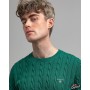 GANT cable knit sweater Ivy Green (8050501-373) 8050501-373 GANT Pullovers for Men