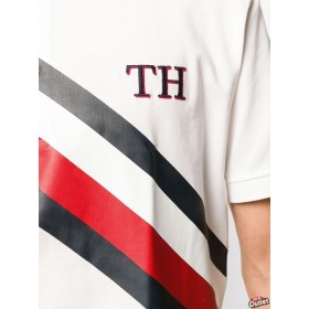 Tommy Hilfiger (MW0MW10791-123) Polo Shirt with TH Stripes - White