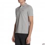 BURBERRY 'HARTFORD' CHECK PLACKET COTTON POLO Pale Grey 4005693 Pale Grey Burberry Poloshirts for Men