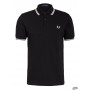 Fred Perry (M3600-524) Mens Twin Tipped Collar Polo Shirt (Black Porcelain) M3600 524 Fred Perry Poloshirts for Men