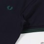 Fred Perry (M3600-J73) Mens Twin Tipped Collar Polo Shirt (navy/Ivy/Ivy) M3600 J73 Fred Perry Poloshirts for Men